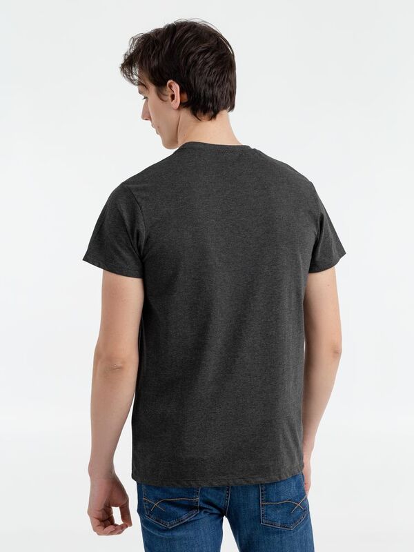 Футболка мужская Regent Fit 150, черный меланж арт.00553348