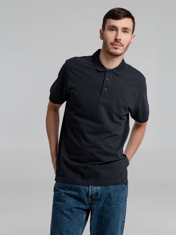 Рубашка поло мужская Neptune, темно-синяя арт.11129.40