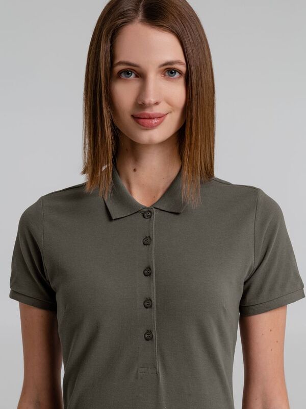 Рубашка поло женская Neptune, темно-серая арт.11130.10