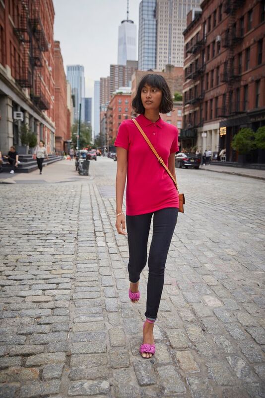 Рубашка поло женская Inspire, бирюзовая арт.PW440705