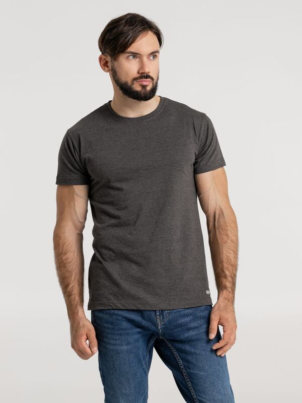 Футболка унисекс Firm Wear, черный меланж арт.11125.30