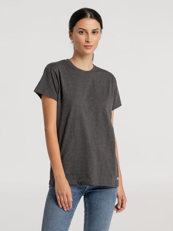 Футболка унисекс Firm Wear, черный меланж арт.11125.30