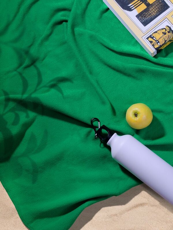 Флисовый плед Warm&Peace, зеленый арт.7669.90