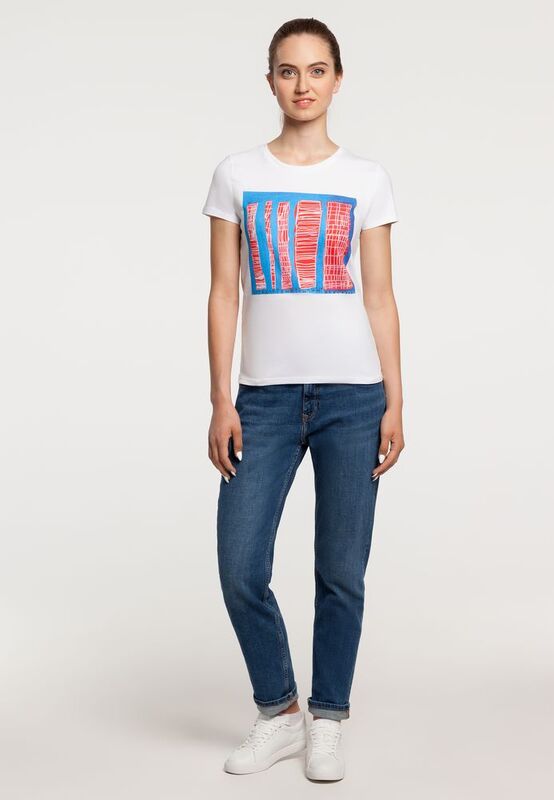 Футболка женская &laquo;Небоскребы&raquo;, белая арт.70243.60