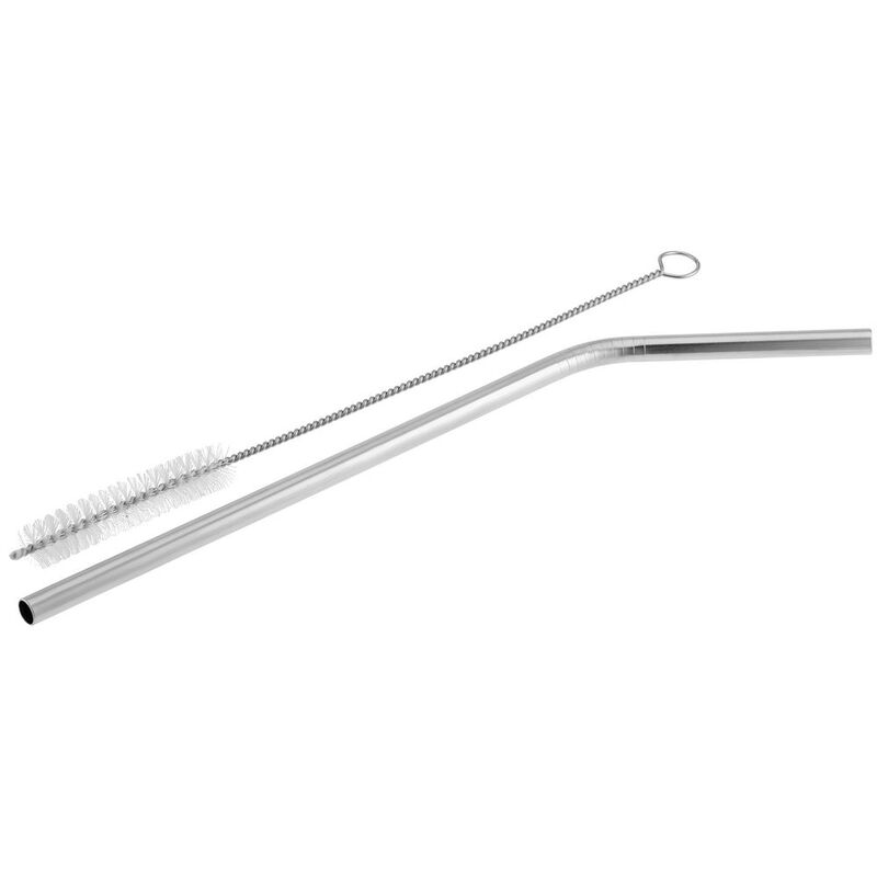 Набор Mellow, с изогнутой трубочкой, серебристый арт.12508.00