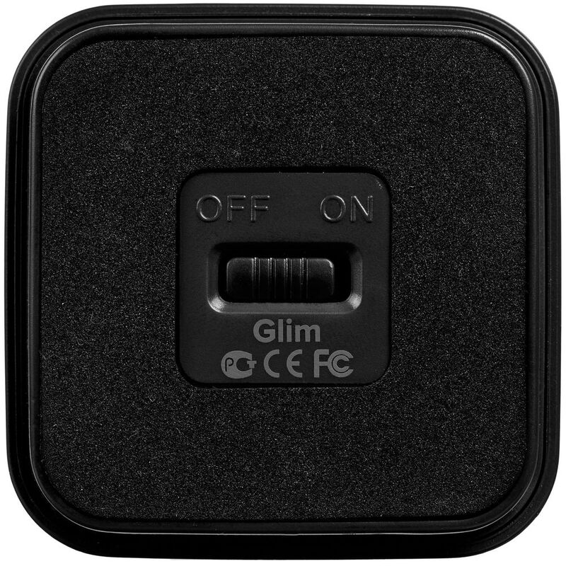 Беспроводная колонка с подсветкой гравировки Glim, черная арт.12103.30