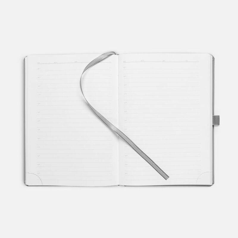 Ежедневник Favor Metal, недатированный, серый арт.17074.10