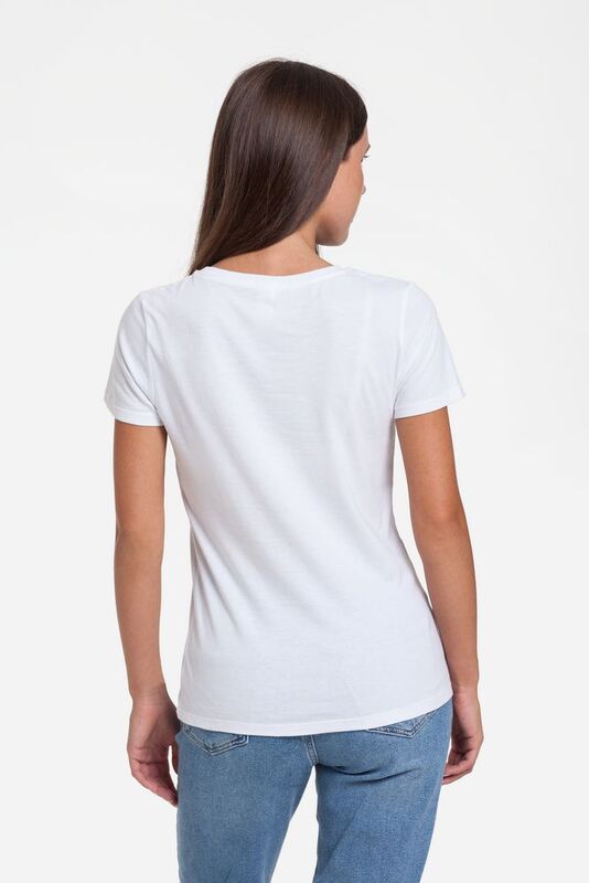 Футболка женская &laquo;Смотри вглубь&raquo;, белая арт.70035.60