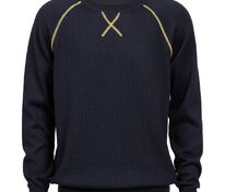 Джемпер Stitch с контрастной отделкой, синий с зеленым арт.12122.49