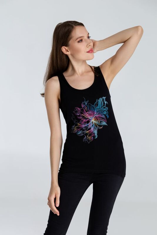 Майка женская Vibrance, черная арт.70044.30