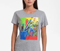 Футболка женская Artist Bear, серый меланж арт.70629.11