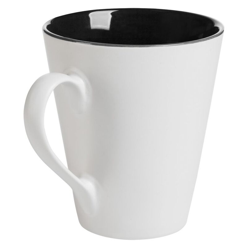 Кружка New Bell матовая, белая с черным арт.64811.30