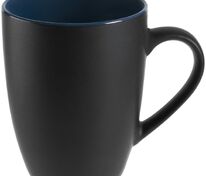 Кружка Bright Tulip, матовая, черная с синим арт.10735.34
