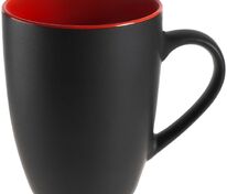 Кружка Bright Tulip, матовая, черная с красным арт.10735.35