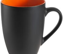 Кружка Bright Tulip, матовая, черная с оранжевым арт.10735.32