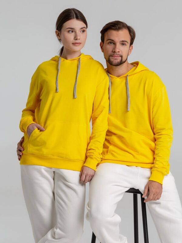 Толстовка с капюшоном Unit Kirenga, желтая арт.6894.80