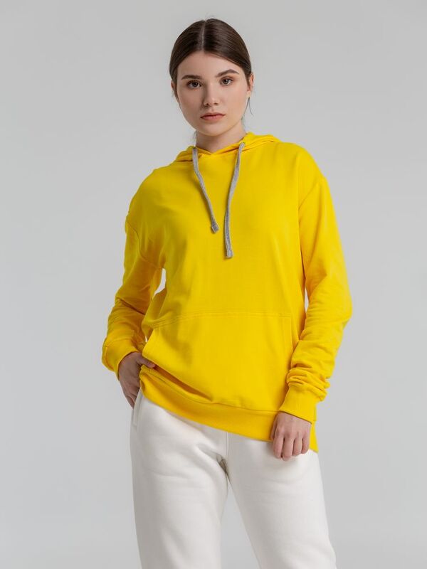 Толстовка с капюшоном Unit Kirenga, желтая арт.6894.80