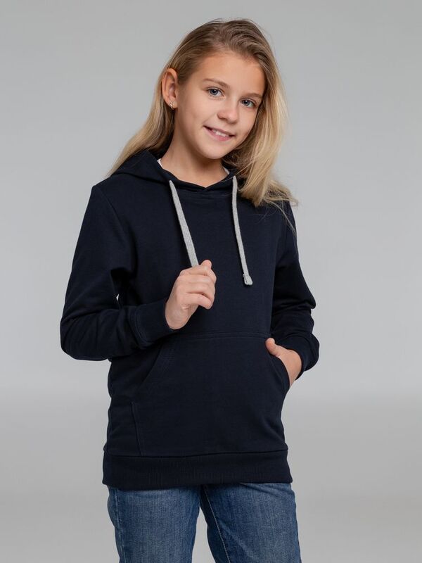 Толстовка с капюшоном детская Kirenga Kids, темно-синяя арт.11147.40