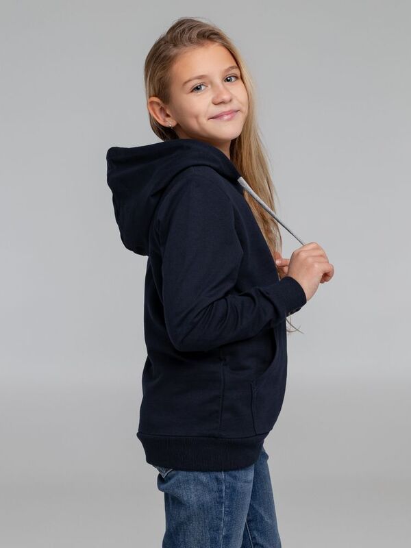 Толстовка с капюшоном детская Kirenga Kids, темно-синяя арт.11147.40