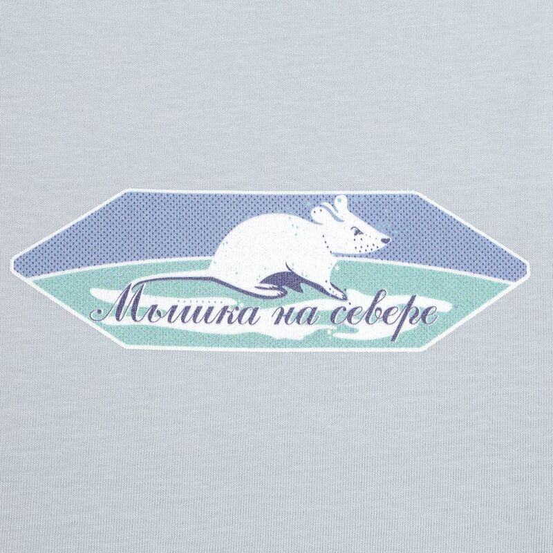 Футболка мужская &laquo;Мышка на севере&raquo;, голубая арт.71912.14