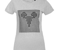 Футболка женская Optical Mouse, серый меланж арт.71930.11