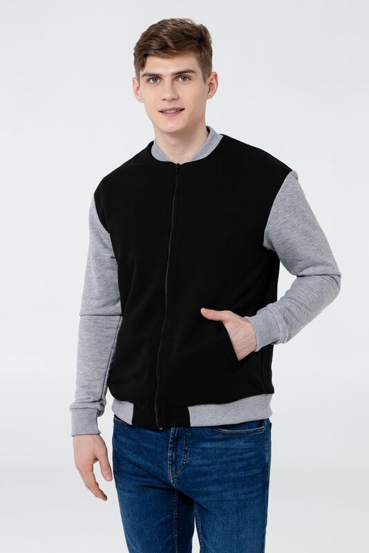 Бомбер College, черный арт.11577.30