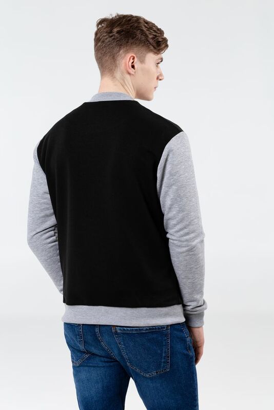 Бомбер College, черный арт.11577.30