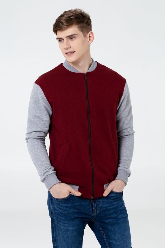 Бомбер College, бордовый арт.11577.55