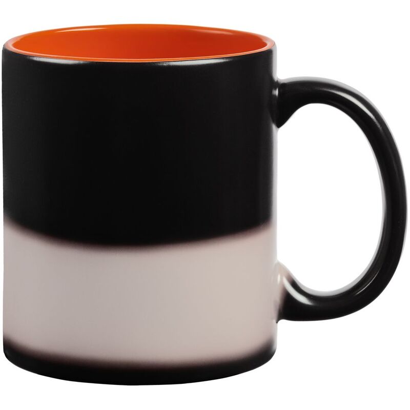Кружка-хамелеон On Display, матовая, черная с оранжевым арт.10869.20