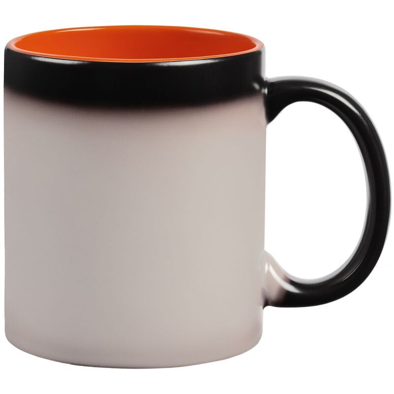 Кружка-хамелеон On Display, матовая, черная с оранжевым арт.10869.20