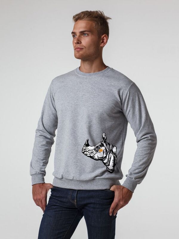 Толстовка NosoRock, серый меланж арт.70326.11