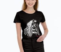 Футболка женская &laquo;Арт-рокстар. Kiss Me&raquo;, черная арт.70359.30