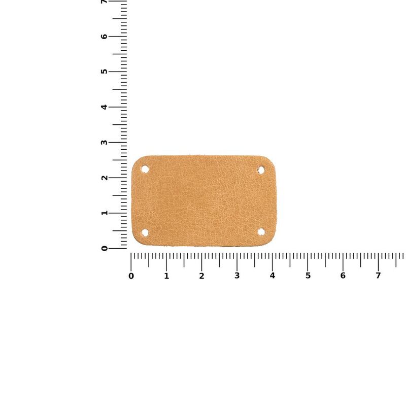 Лейбл кожаный Beta, S, бежевый арт.13845.12