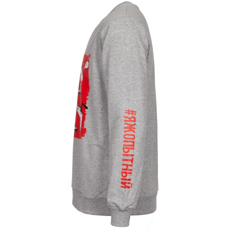 Толстовка &laquo;Яжопытный&raquo;, серый меланж арт.70581.11