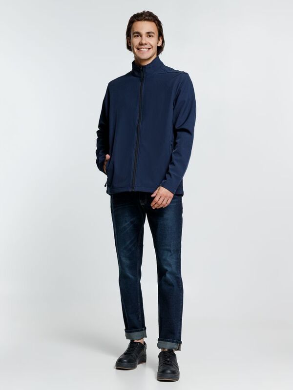 Куртка софтшелл мужская Race Men, темно-синяя арт.01195319