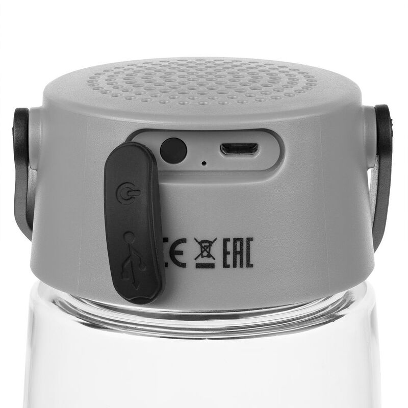 Бутылка для воды Torsta Light с колонкой и светильником, серая арт.28888.60