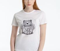 Футболка женская Bear, белая арт.70341.60