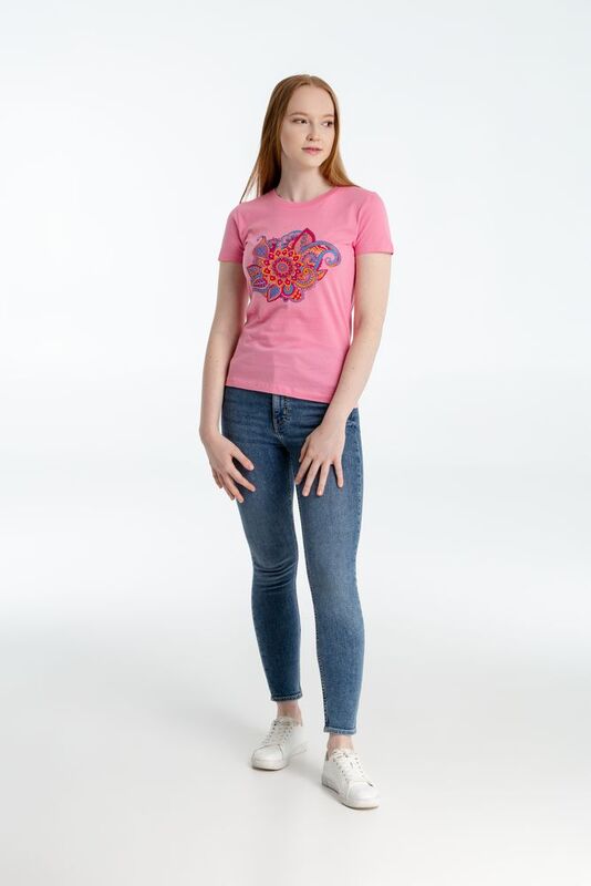 Футболка женская &laquo;Узор&raquo;, розовая арт.70520.56