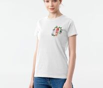 Футболка женская &laquo;Цветочная азбука: Н&raquo;, белая арт.70389.60