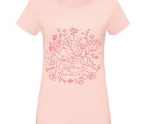 Футболка женская Flower Power, розовая арт.70424.15