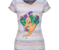 Футболка женская &laquo;Амазонка&raquo; двусторонняя, оранжевая с фиолетовым арт.70392.20