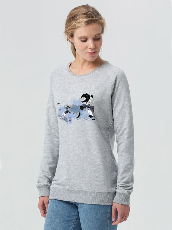 Свитшот женский &laquo;Не вы ли были у Невы&raquo;, серый меланж арт.70456.11