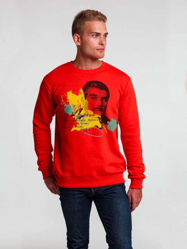 Толстовка &laquo;Цитаты. Довлатов. Вранье&raquo;, красная арт.70522.50