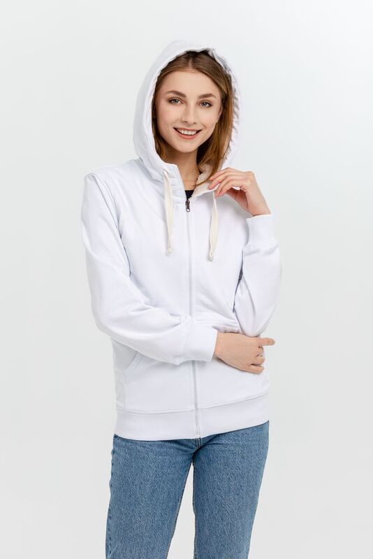 Толстовка на молнии Kulonga Sherpa, белая арт.11464.60