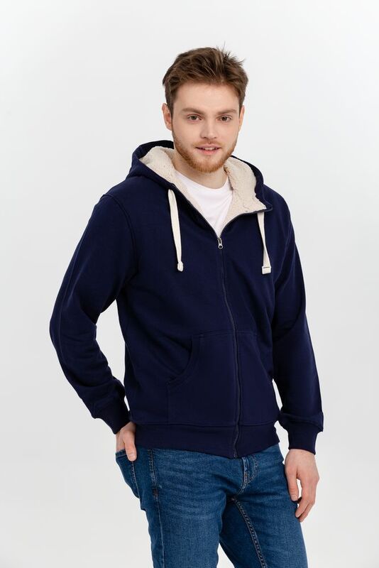 Толстовка на молнии Kulonga Sherpa, темно-синяя арт.11464.40