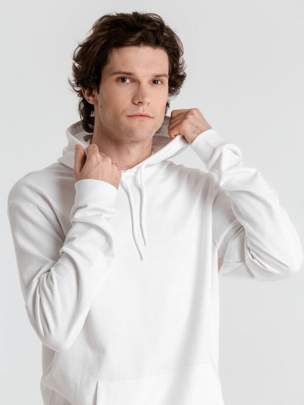 Толстовка с капюшоном унисекс Hoodie, белая арт.WU03W001