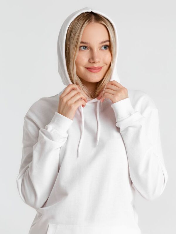 Толстовка с капюшоном унисекс Hoodie, белая арт.WU03W001