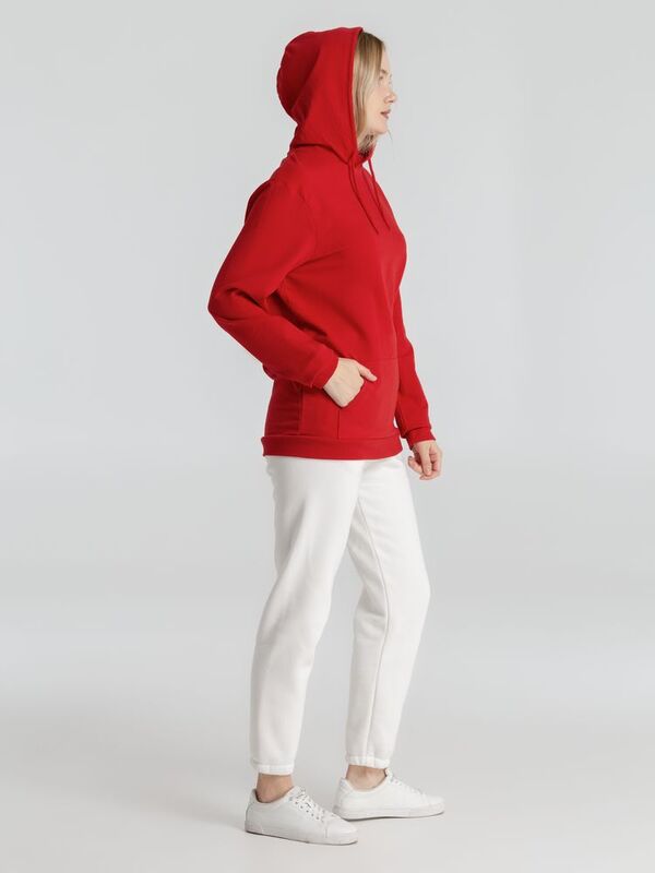 Толстовка с капюшоном унисекс Hoodie, красная арт.WU03W004