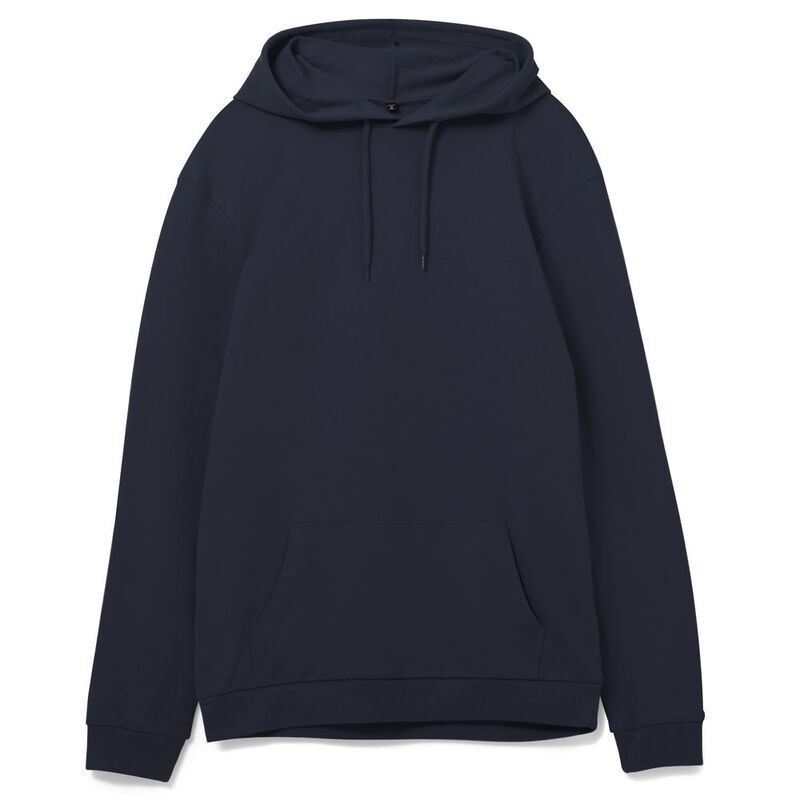 Толстовка с капюшоном унисекс Hoodie, темно-синяя арт.WU03W006