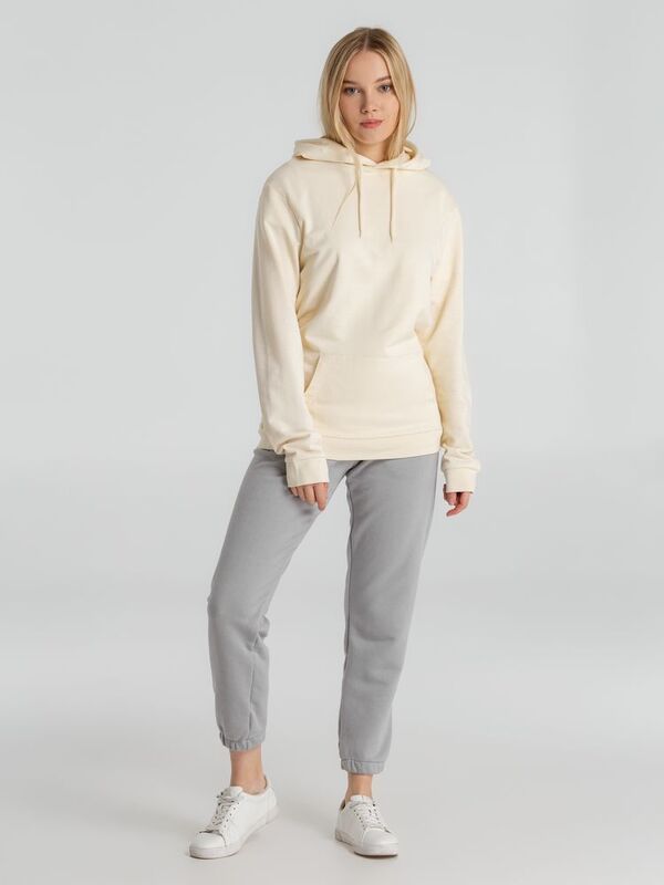Толстовка с капюшоном унисекс Hoodie, светло-желтая арт.WU03W199